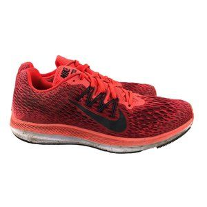 NIKE Men's 9 Crimson Air Zoom Winflo 5 Athletic Trainers Sneakers AA7406-600